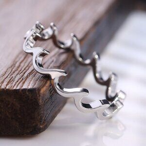 Wave Fire Minimalist Simple Trendy Anillos Lovely Rings for Women, PD076